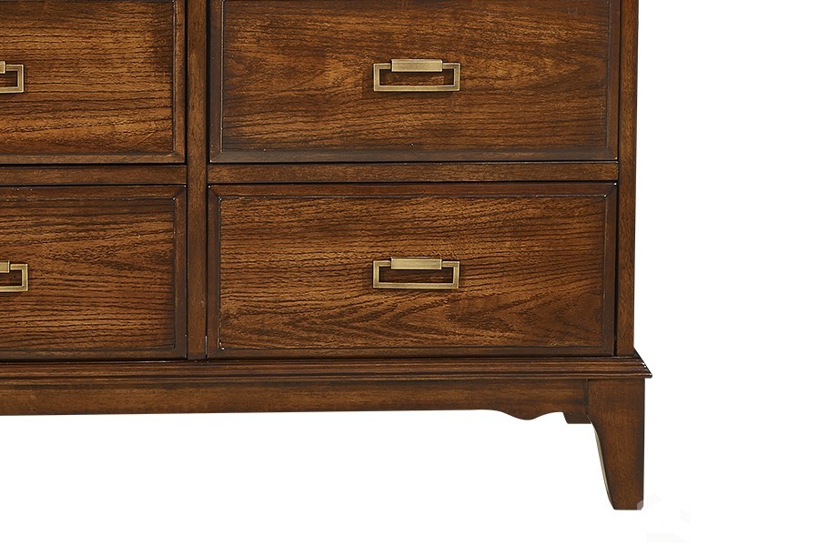 多层空间 俄罗斯核桃木实木框架 客厅柜六斗柜收纳柜