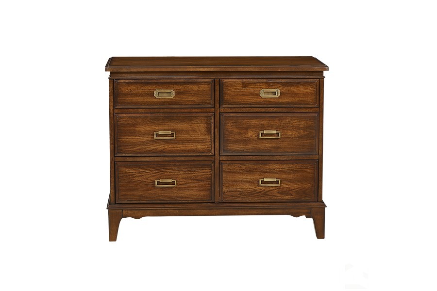 多层空间 俄罗斯核桃木实木框架 客厅柜六斗柜收纳柜